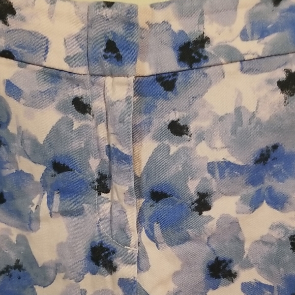 J.Crew 100% Cotton Womens Blue Pink Floral Stretch Chino Mid Rise Shorts Size 10 - Picture 4 of 11